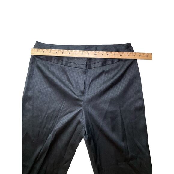 SHARAGANO SZ 8 Black Flat Front Wide Legs Mid Rise Slack Dress Pants  NWOT - Picture 4 of 5